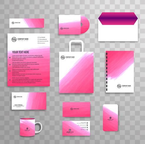Abstract classic corporate identity business stationery template vector