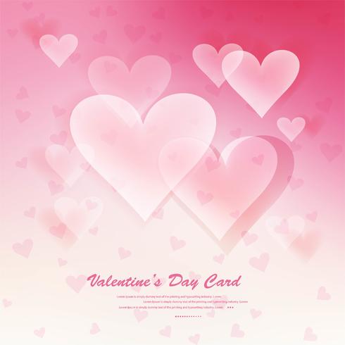 Hearts on abstract love background.Be my valentine vector