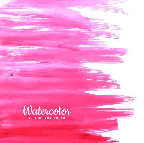 Hand drawn watercolor pink stroke shade background vector