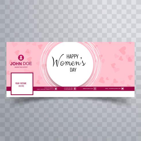 Women's day facebook banner design vector