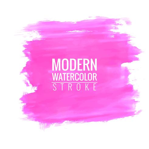 Modern pink stroke watercolor background vector