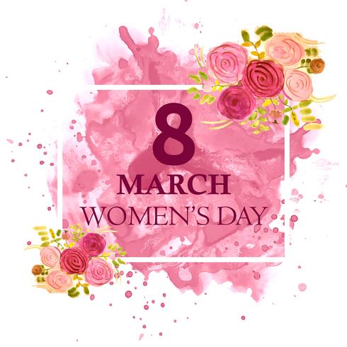 March 8 greeting card. Background for International Women's Day  vector