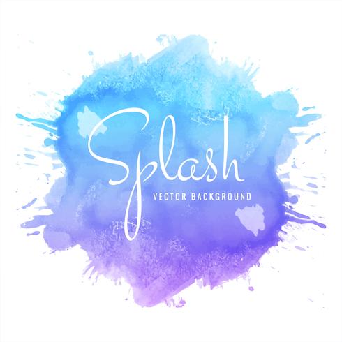 Multicolored watercolor splash blot design vector