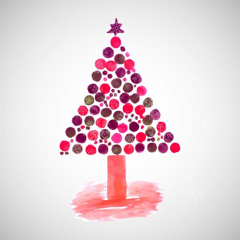 Modern Christmas tree background vector