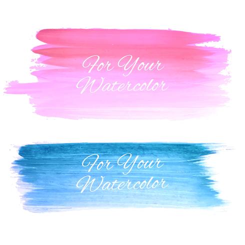 Abstract colorful watercolor strokes hand drawn design vector