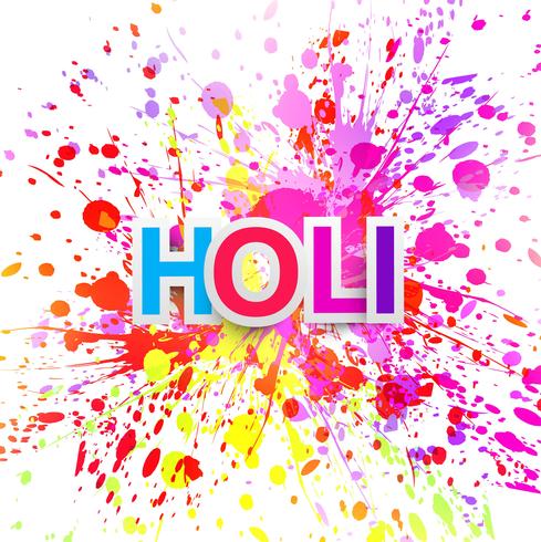 Ilustración del colorido fondo Happy Holi vector