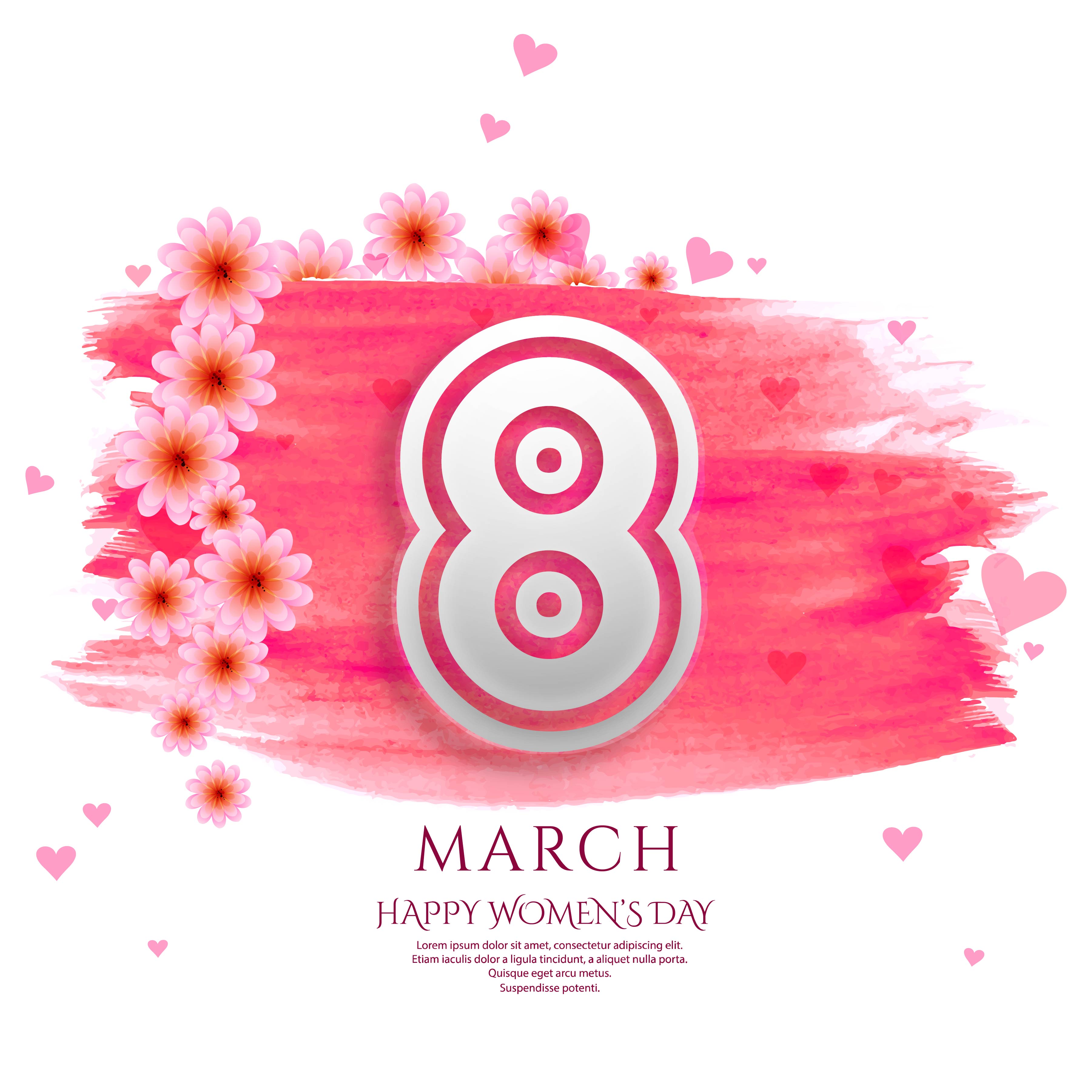 Happy 8 of march. March 8 International women's Day. Международный женский день вектор.