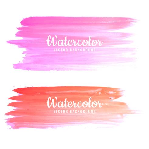 Modern watercolor stroke set design illustration vector