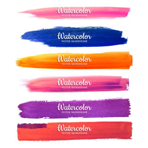 modern watercolor strokes set vector