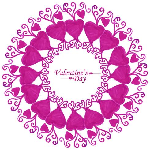 Happy Valentine's day decorative heart background vector