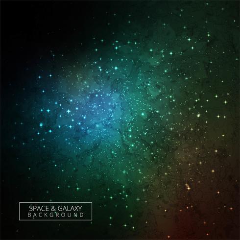 Luz mágica colorida brillante en el fondo oscuro de la galaxia vector