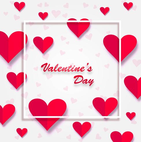 Beautiful valentine's day card background illustration vector