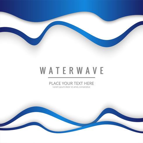 Modern water wave background vector