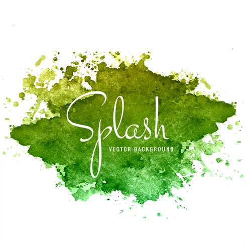 Hermosa mano pintura acuarela colorido splash en blanco centrico vector