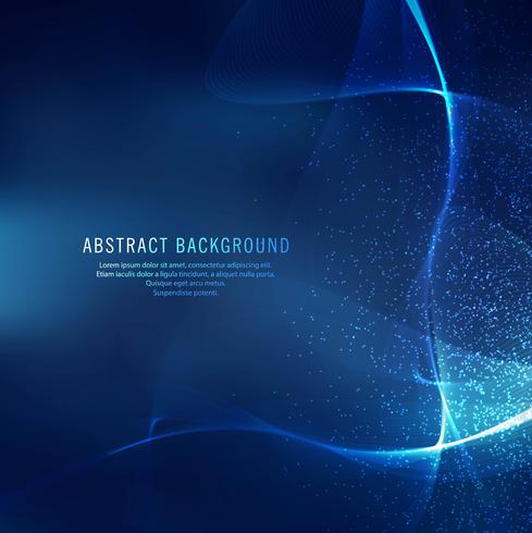 Abstract shiny blue wave background vector