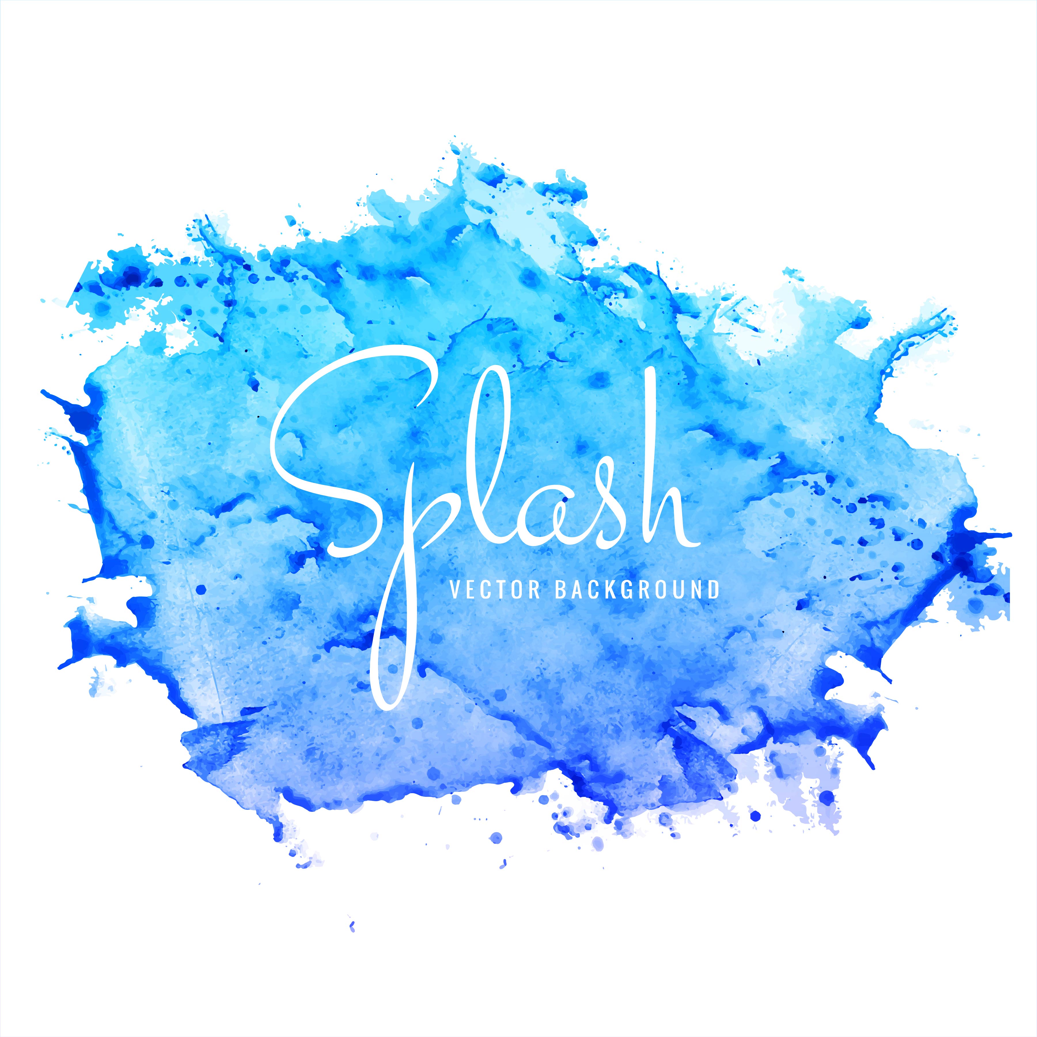 Download Beautiful hand drawn blue watercolor splash background - Download Free Vectors, Clipart Graphics ...