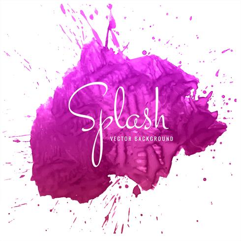 Beautiful hand paint watercolor splash on white background vector