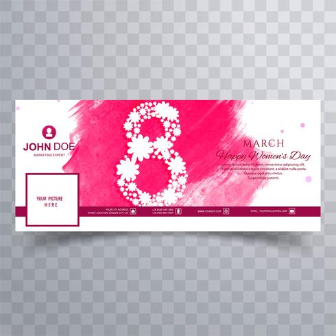 Women's day facebook cover design vector