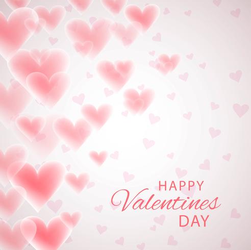 Valentines Day Gift Card Holiday Love Heart Shape Background vector