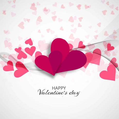 Modern valentine's day hearts decorative background vector