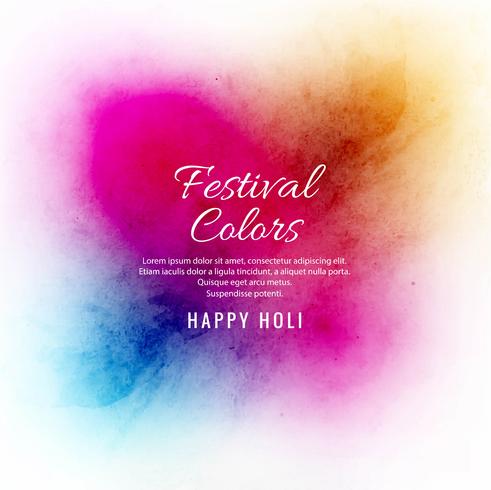 Happy holi colorful festival background vector