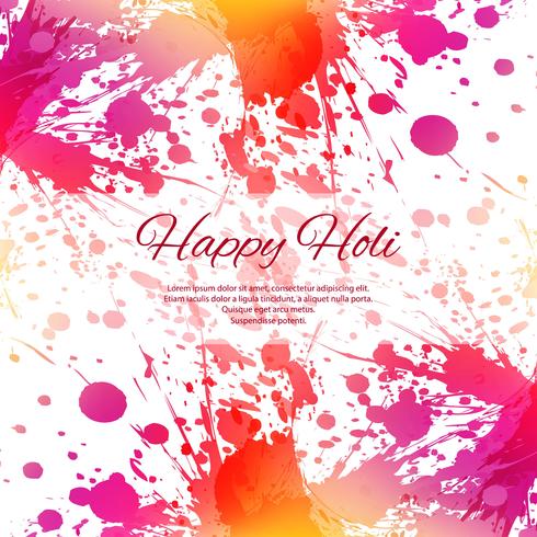 Happy holi colorful festival background vector