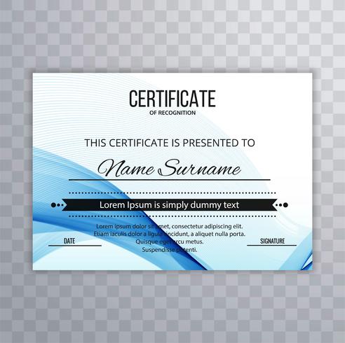 Abstract Certificate Premium template awards diploma creative wa vector