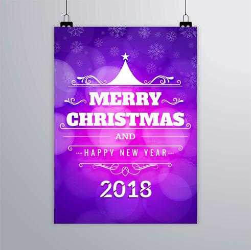 Modern christmas brochure vector