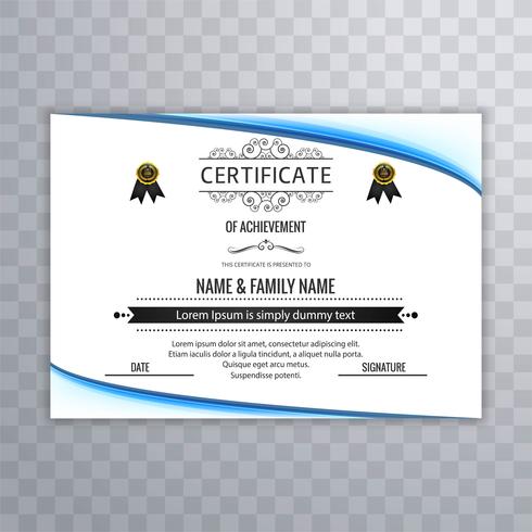 Modern certificate background vector