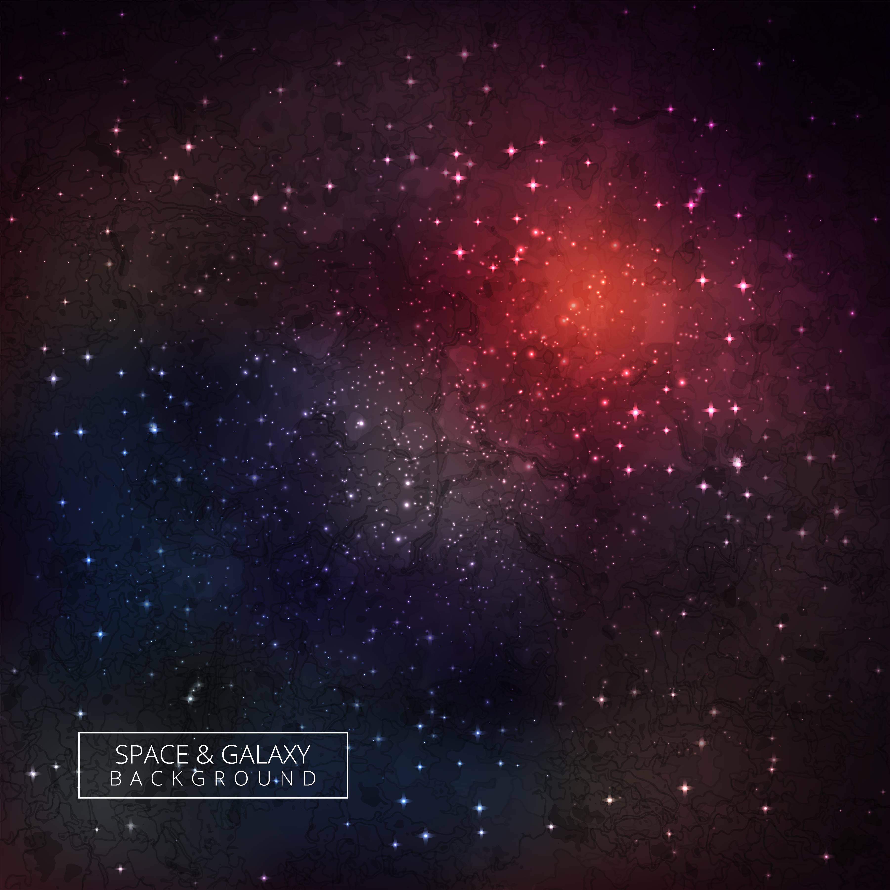 Colorful Space Galaxy Background with Shining Stars 244314 Vector Art