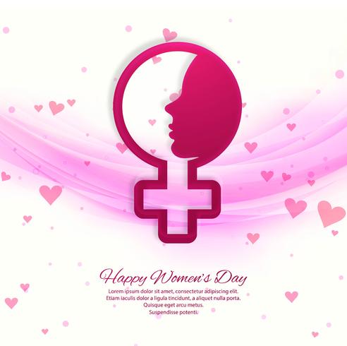 International women's day poster. Woman sign. Origami design vector