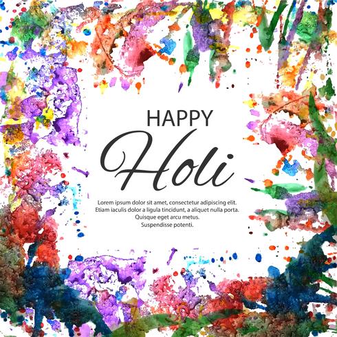 Ilustración del colorido Happy Holi Background para el Festival de C vector