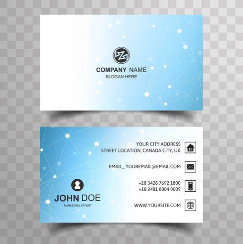 Abstract business card with polygon baclkground vector