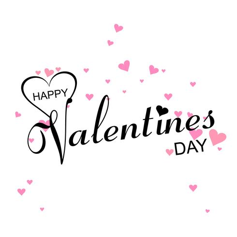 Modern valentine's day stylish text background vector