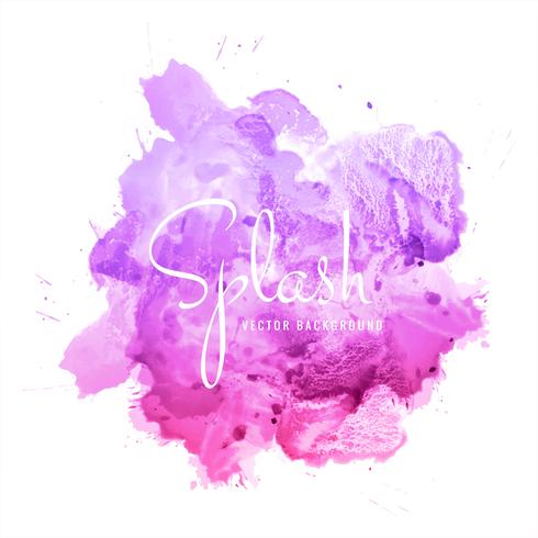 Beautiful hand paint watercolor blue splash on white design vector