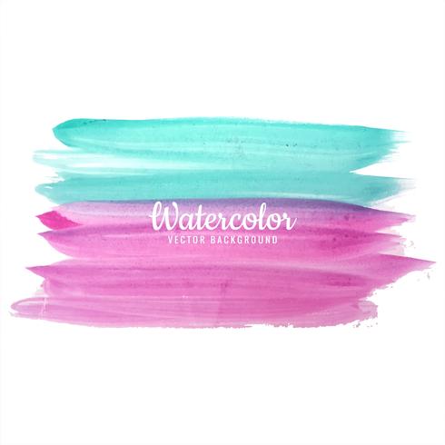 Hand drawn watercolor colorful stroke design vector