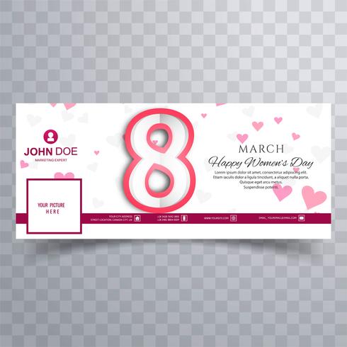 Women's day facebook cover design vector