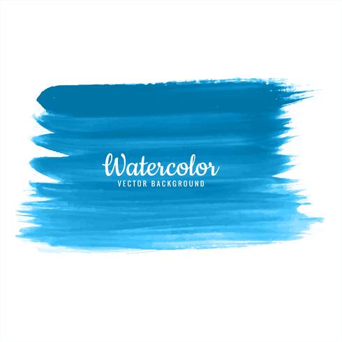 Blue brush strokes on watercolor background vector