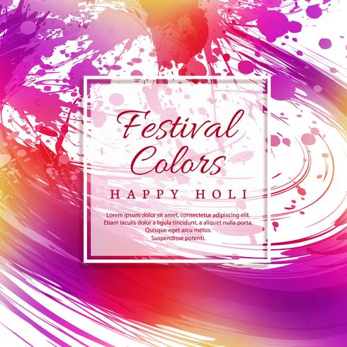 illustration of colorful Happy Holi Background for Festival of C vector