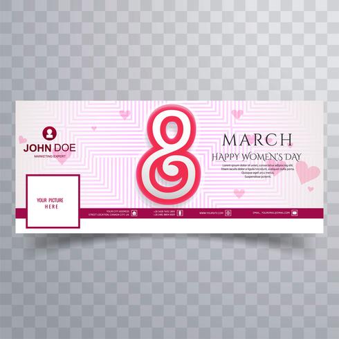 Women's day facebook cover design vector