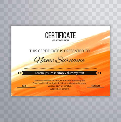 Vector de diseño de plantilla Premium de certificado