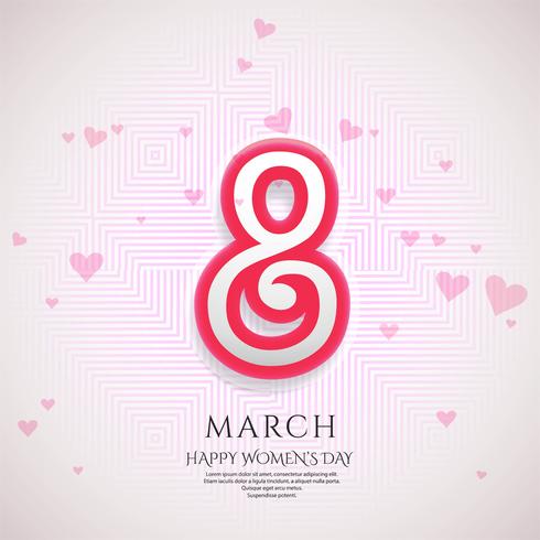 International women's day poster. 8 number origami vector