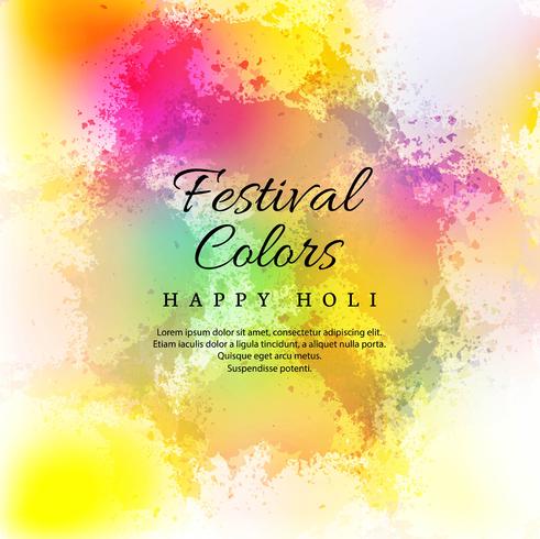 Ilustración del colorido Happy Holi Background para el Festival de C vector