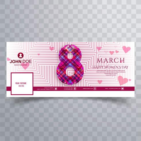 Women's day facebook cover design vector