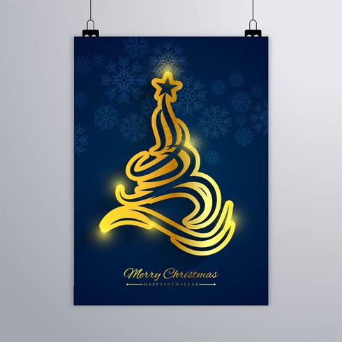 Modern christmas brochure vector