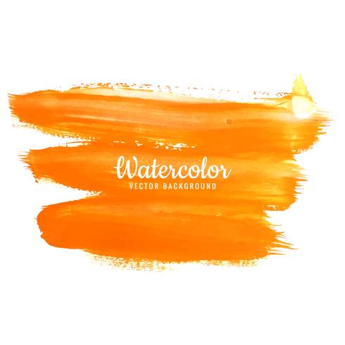 Orange watercolor strokes on white background vector