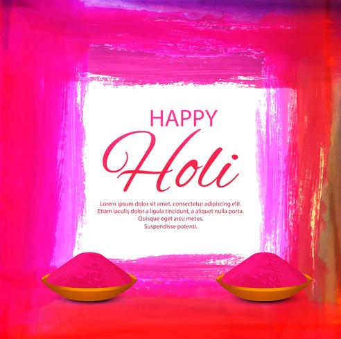 Happy Holi Indian festival de primavera de colores de fondo vector