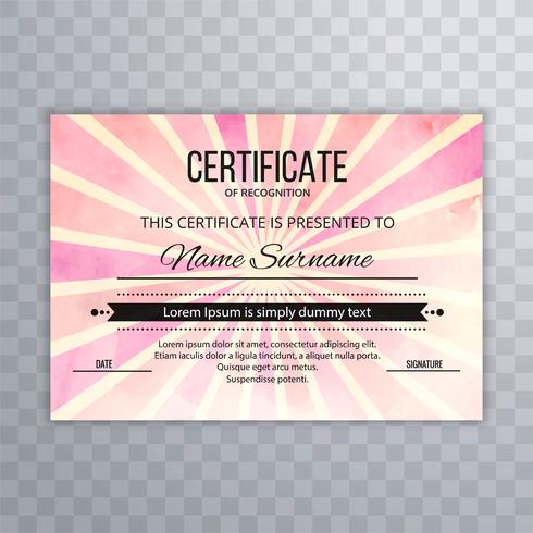 Certificado Plantilla Premium premios diploma fondo illustrat vector