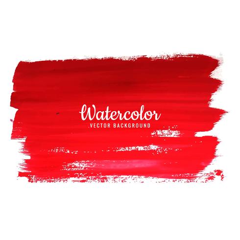 Diseño de salpicaduras de acuarela roja abstracta vector