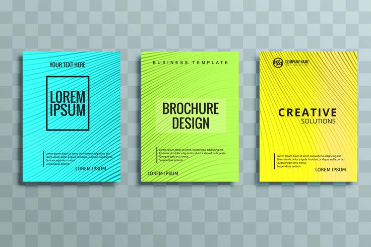 modern business brochure set vector